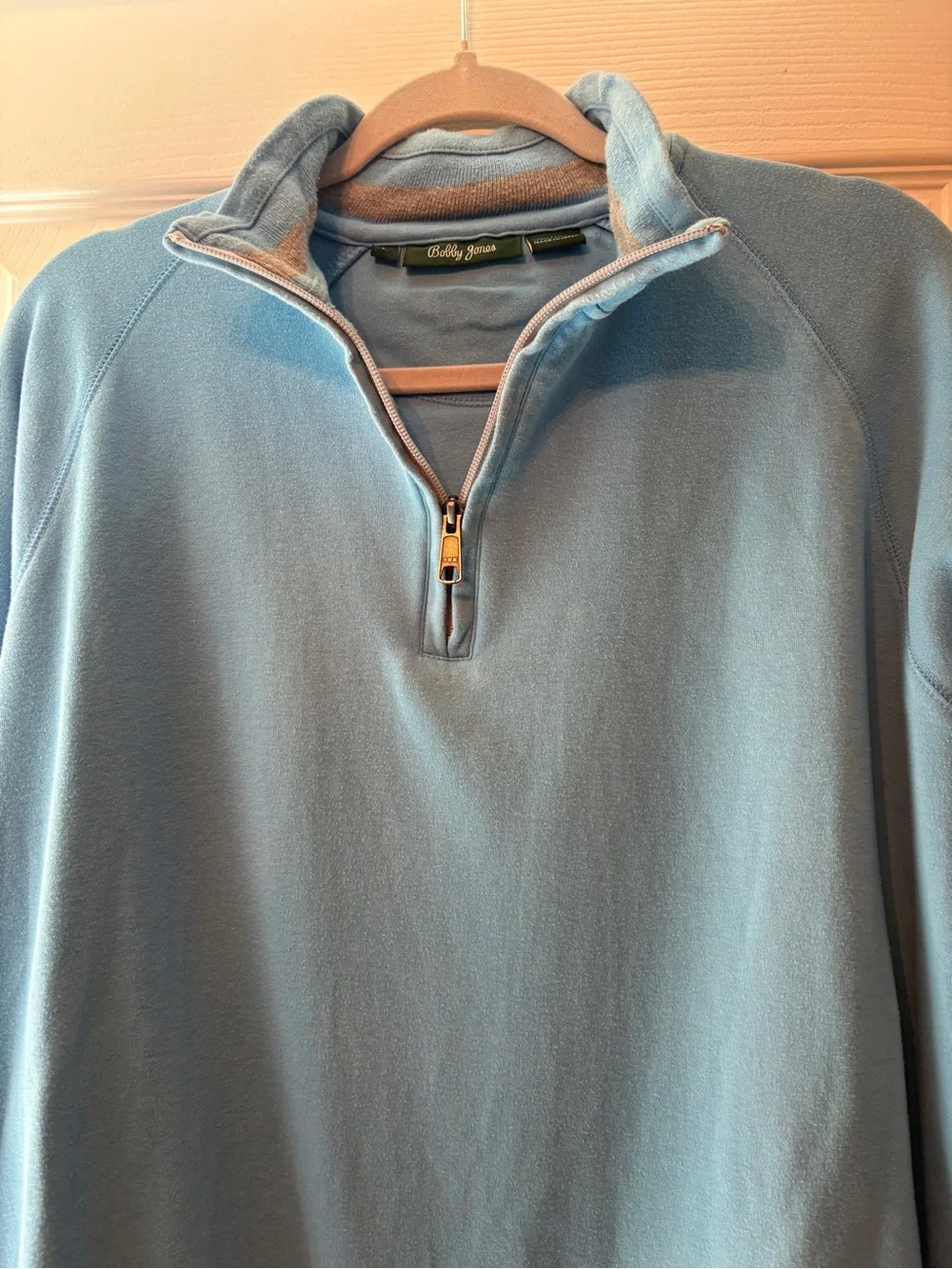 Bobby Jones Powder Blue Half-Zip Sweater